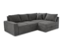 luma-home Ecksofa 15233 Grau Cord Boxspring mit Schlaffunktion Bild 2