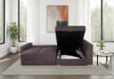 luma-home Ecksofa 15233 Grau Cord Boxspring mit Schlaffunktion Bild 4