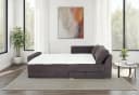 luma-home Ecksofa 15233 Grau Cord Boxspring mit Schlaffunktion Bild 5