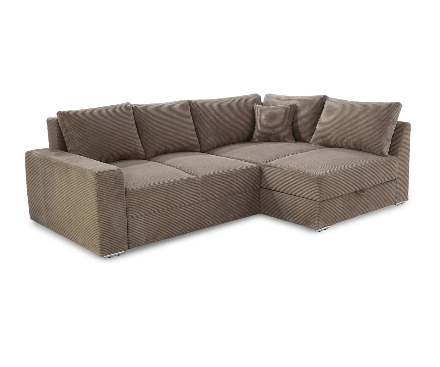 luma-home Ecksofa 15234 - Braun Taupe, Boxspring, 260x181x88 cm - Bild 2