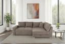 luma-home Ecksofa 15234 - Braun Taupe, Boxspring, 260x181x88 cm Bild 3