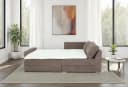 luma-home Ecksofa 15234 - Braun Taupe, Boxspring, 260x181x88 cm Bild 5