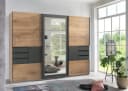 luma-home Schwebetürenschrank 22503 Eichendekor mit Grafit Bild 3