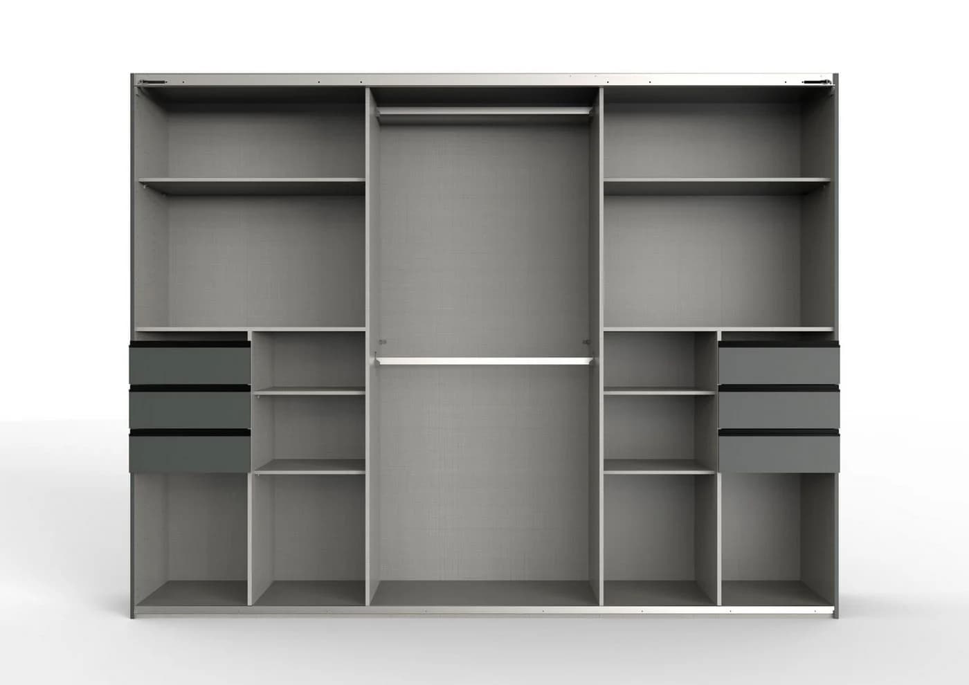luma-home Schwebetürenschrank 22507 Sand Grau Grafit
