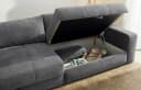 luma-home Big-Sofa 15243 Grau Chenille mit Bettkästen Bild 5