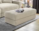 luma-home Polsterhocker Beige Grau Cord Bonellfederkern Bild 1