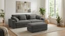 luma-home Big-Sofa 15261 Lounge Couch Dunkelgrau Cord Bild 3