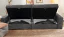 luma-home Big-Sofa 15261 Lounge Couch Dunkelgrau Cord Bild 4