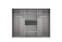 luma-home Drehtürenschrank Weiß mit Spiegeln und Schubkästen Bild 1