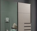 luma-home Schwebetürenschrank Sandgrau mit Spiegelfront und Schubladen Bild 5
