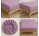 Sandiik Spannbettlaken Musselin Fuchsia Biobaumwolle Bild 3