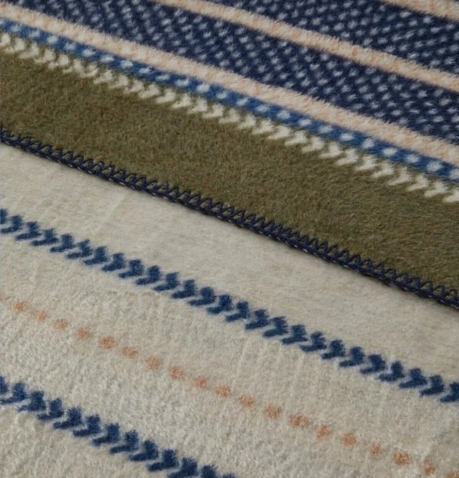 Sandiik Wohndecke Smooth Stripe aus Biobaumwolle Beige - Bild 3