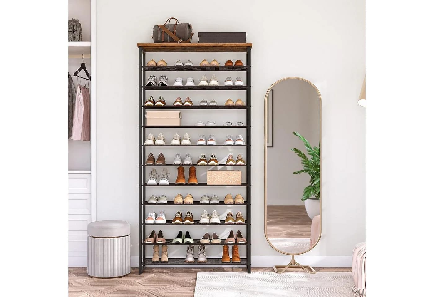 Hoobro Schuhregal 12-stöckig für 35-45 Paar Schuhe - Bild 4