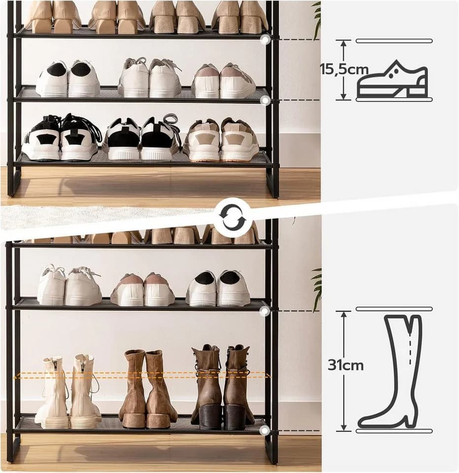 Hoobro Schuhregal 12-stöckig für 35-45 Paar Schuhe - Bild 5