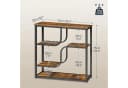 Hoobro Konsolentisch 5 Ebenen Braun Schwarz Industrial Design Bild 3