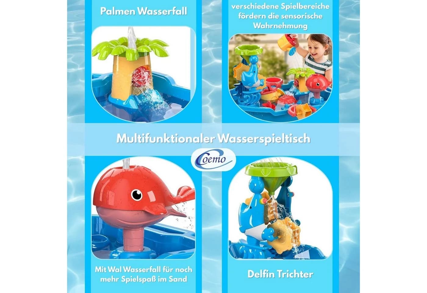 Coemo Wasserspieltisch NARIUS S 20-tlg. Sand- und Wasserspieltisch Bunt - Bild 3