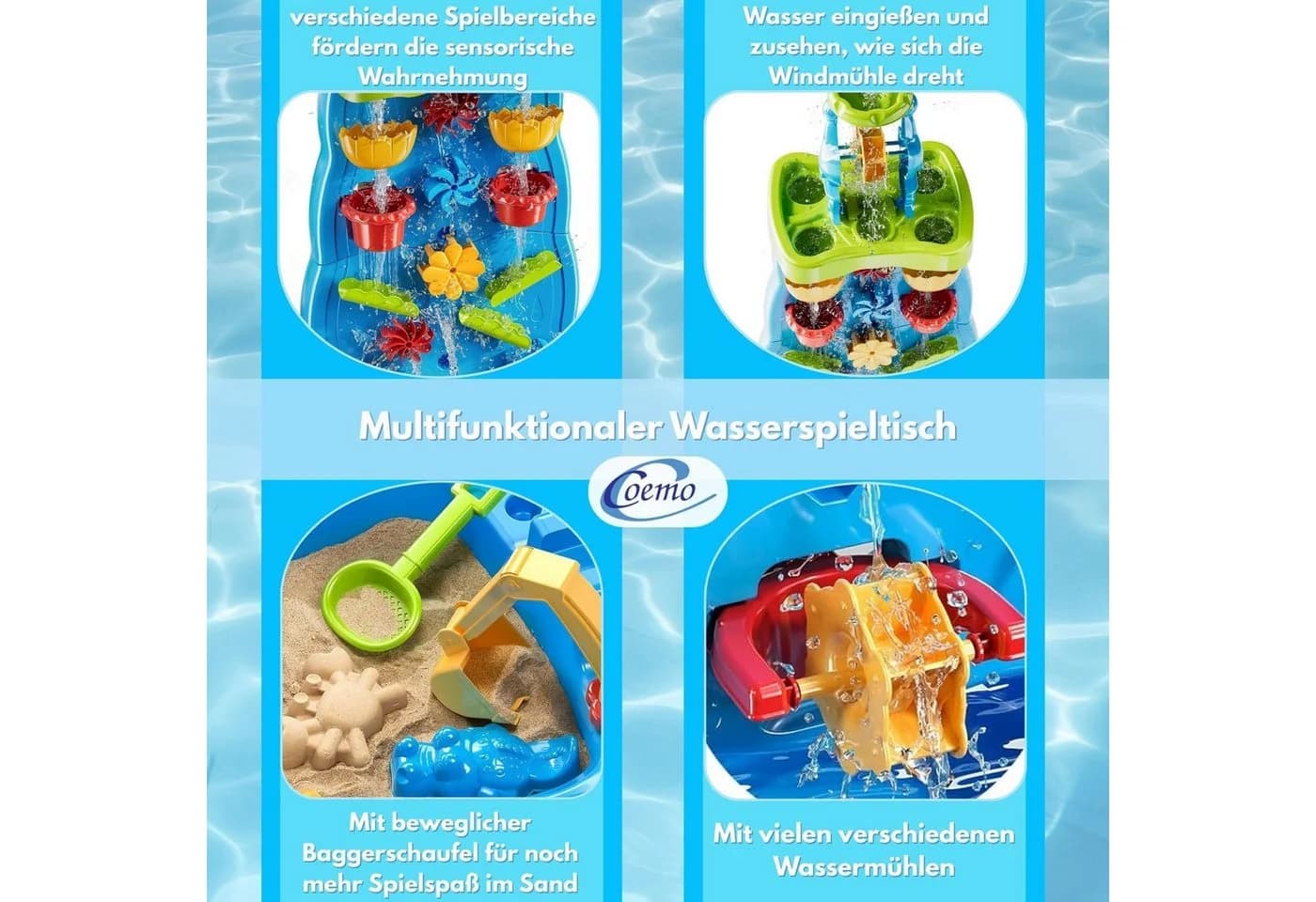 Coemo Wasserspieltisch TOJA mit Wasserfall & Zubehör - Bild 3