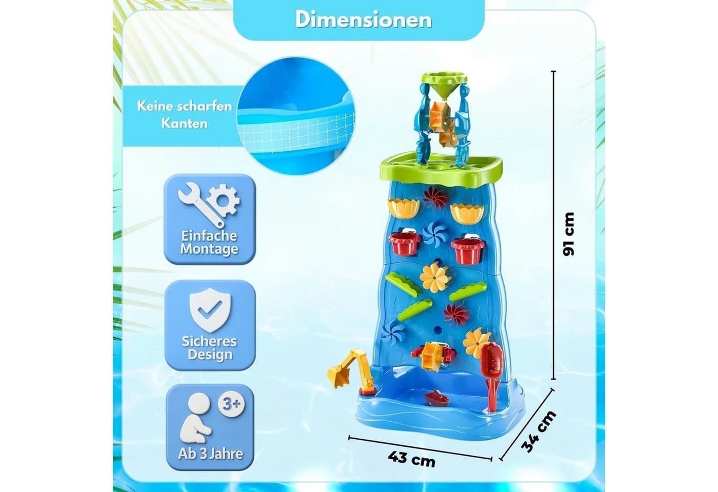 Coemo Wasserspieltisch TOJA mit Wasserfall & Zubehör - Bild 5