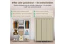 Coemo Stoffschrank Beige Faltbar mit 2 Kleiderstangen Bild 4