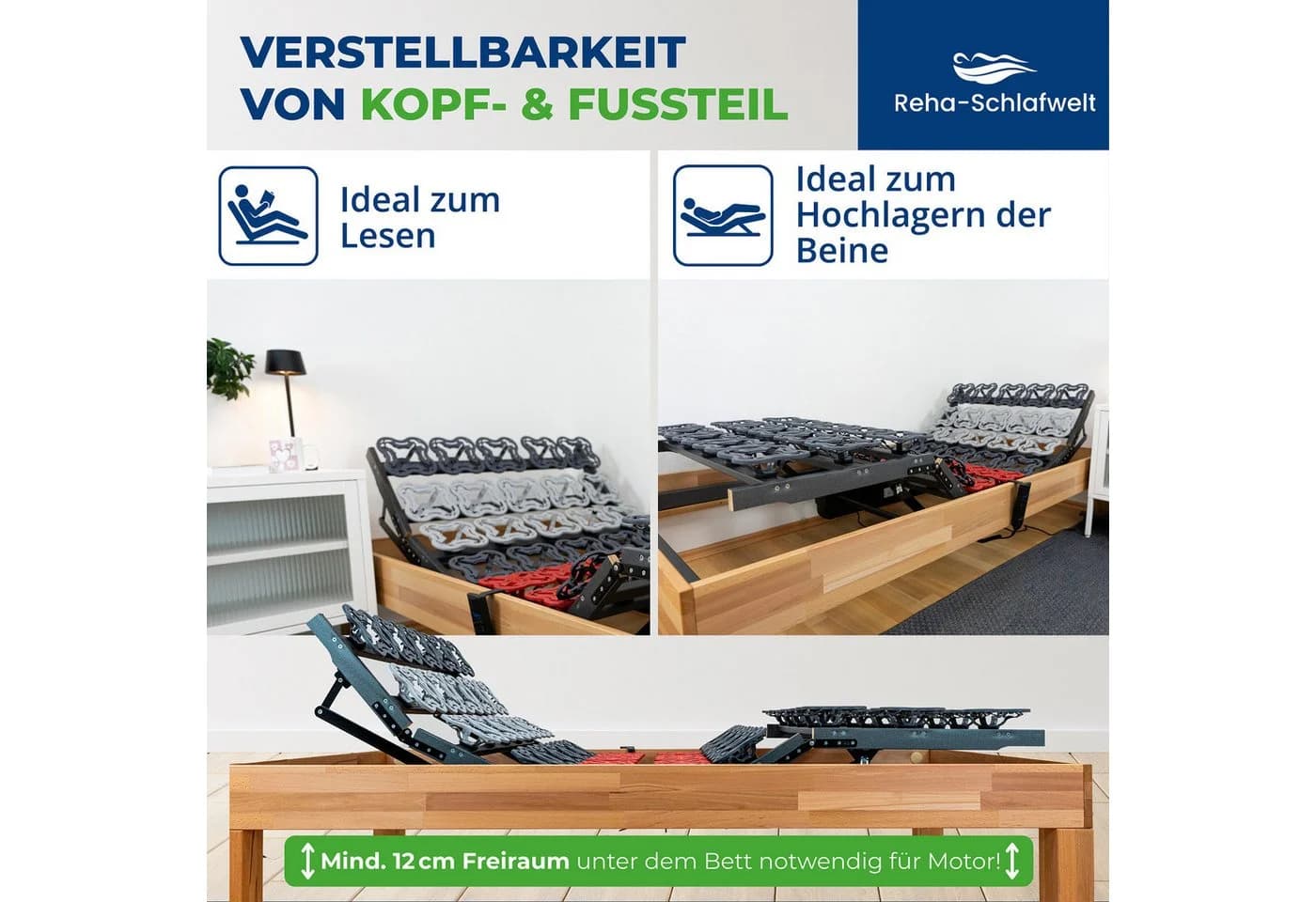 Reha-Schlafwelt AEROBALANCE KF Lattenrost Motorisch Verstellbar 80x200 cm - Bild 4
