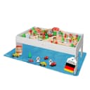 Coemo Spieltisch Weiß mit 90-tlg. Holzeisenbahn Set Bild 1