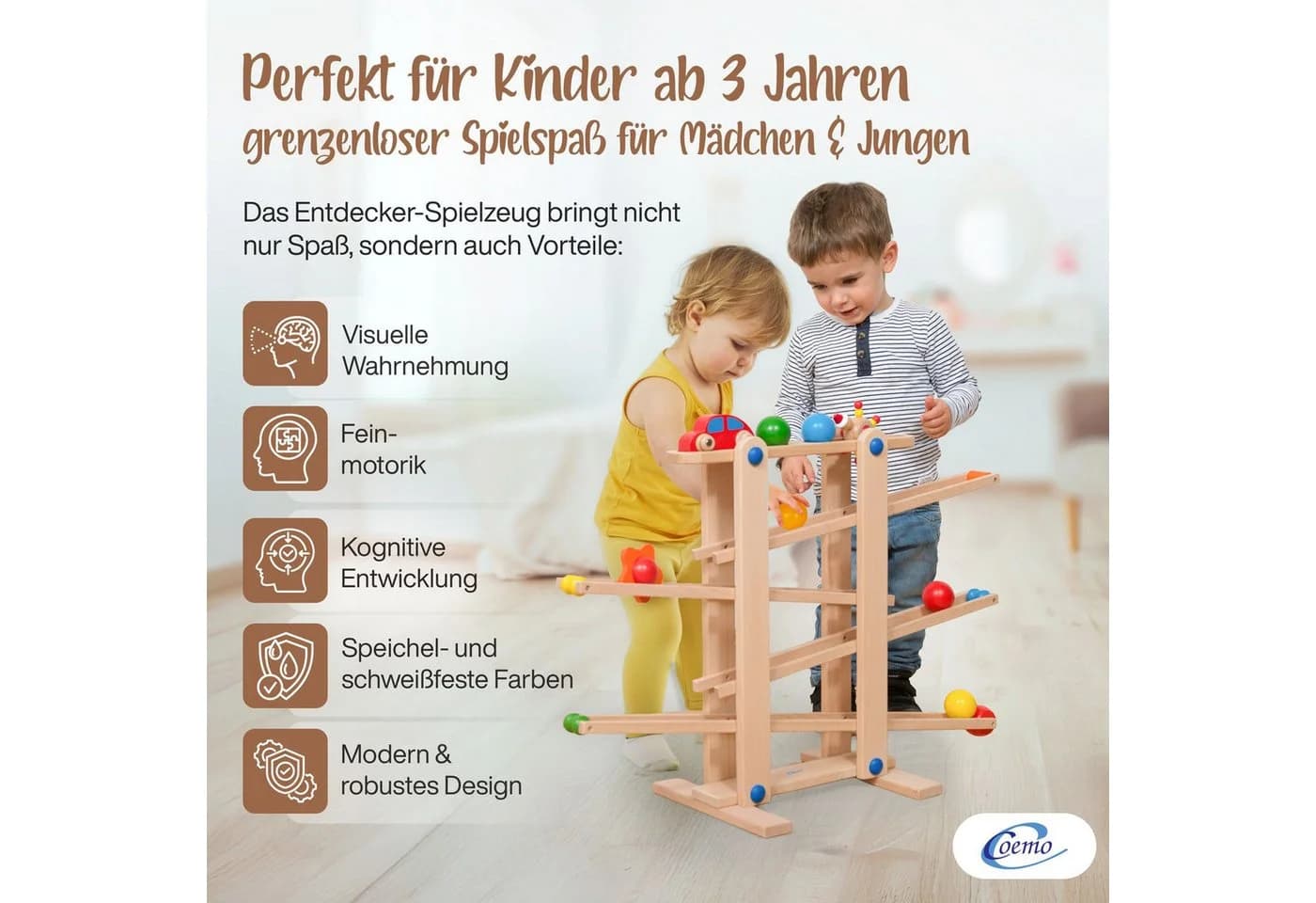 Coemo Kugelbahn 8-tlg. mit 7 mobilen Teilen - Bild 5