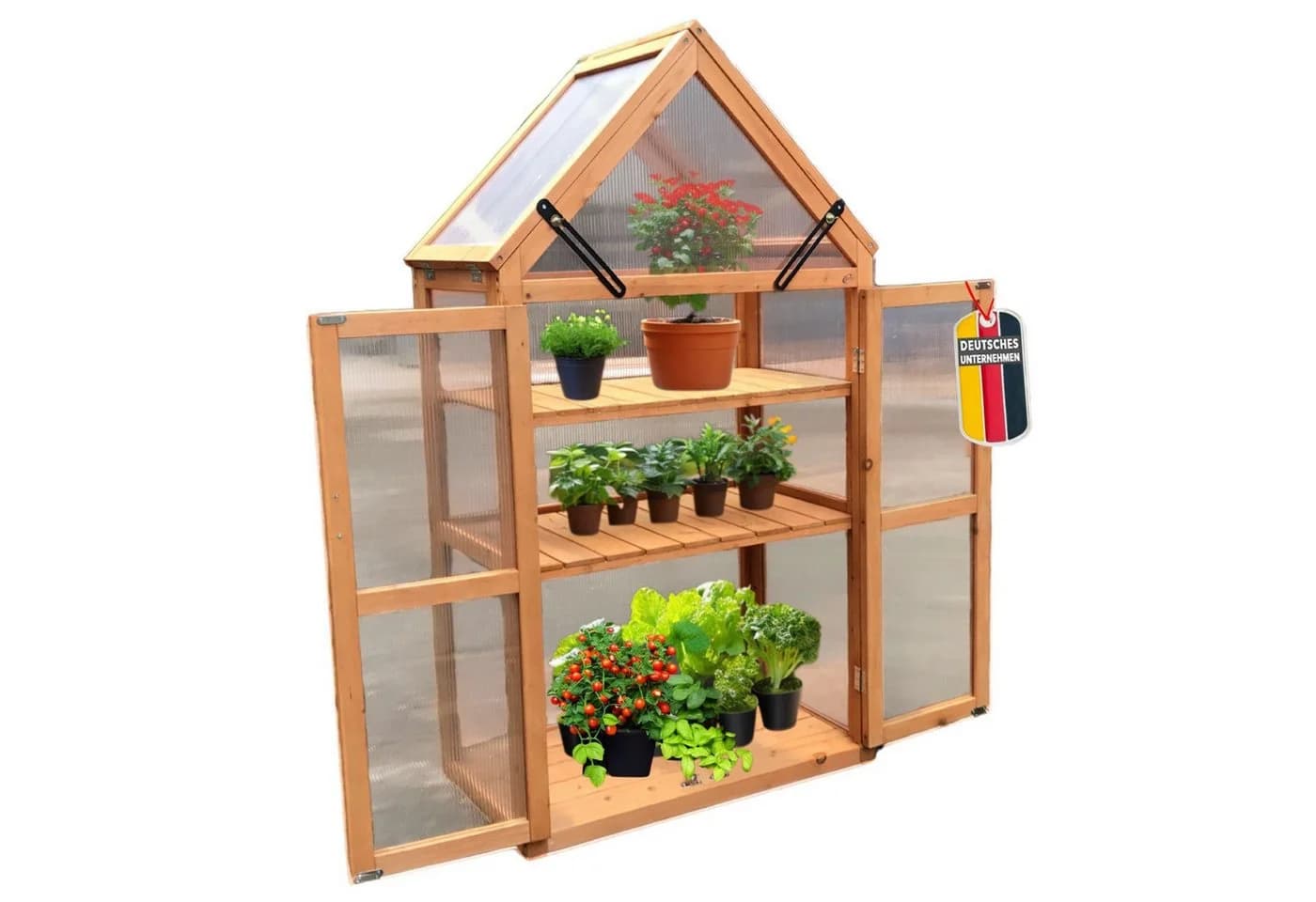 Coemo Hochbeet Braun Tomatenhaus Holz - Bild 2