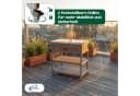 Coemo Servierwagen James Holz Edelstahl mit Rollen Bild 5