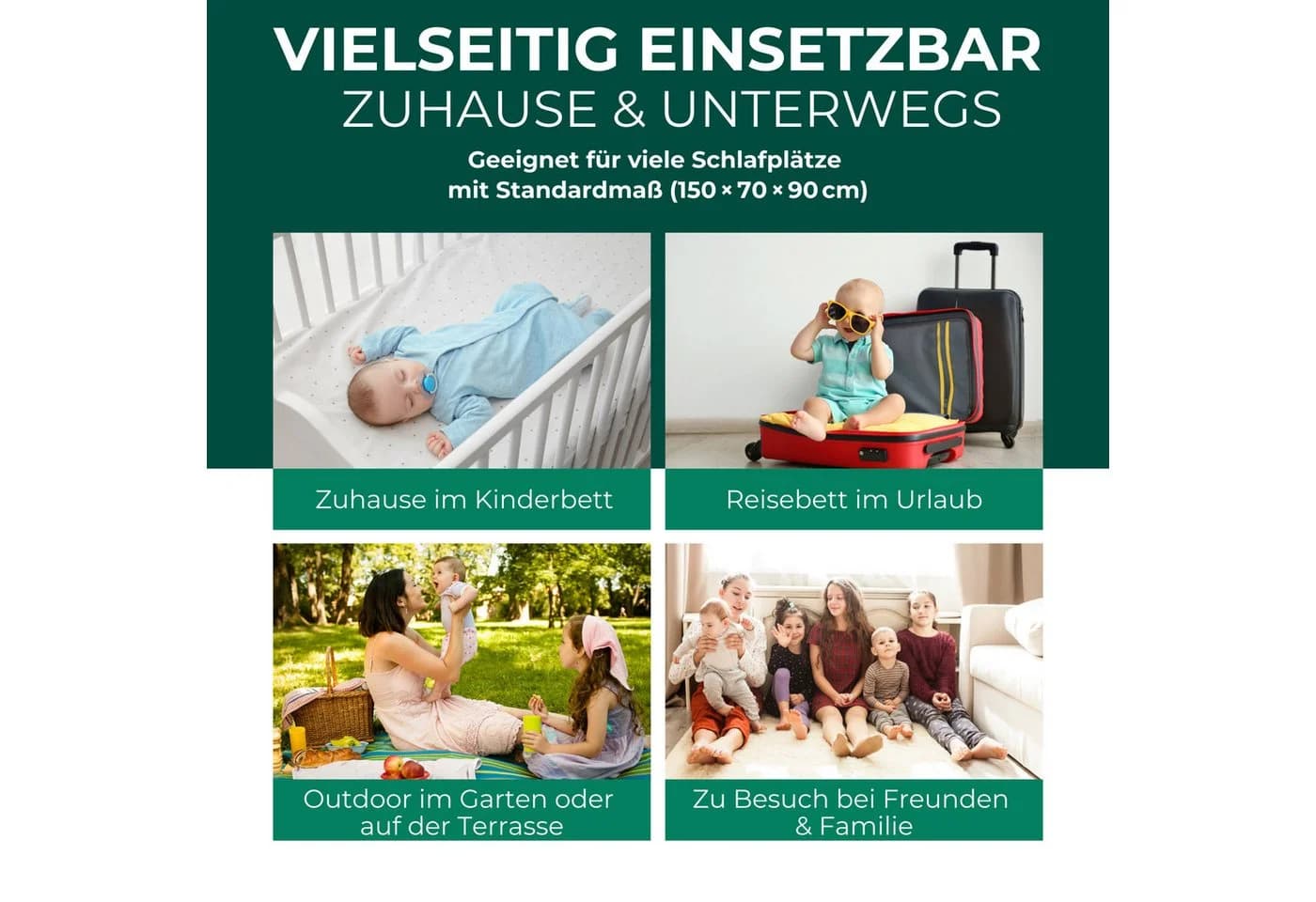 Silberkraft Betthimmel Insektenschutz 150x70x90 cm - Mückennetz - Bild 3