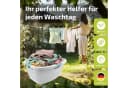 homesti Wäschekorb 50L Ergonomisch Weiß/Aquamarin Soft-Touch Bild 3