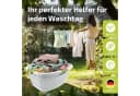 homesti Wäschekorb 50L Ergonomisch Nierenform Soft-Touch-Griffe Weiß/Grün Bild 1