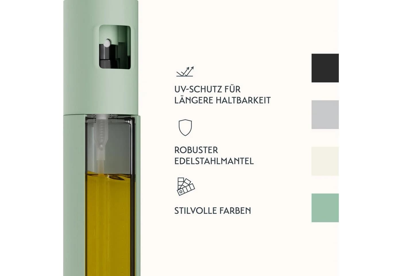Schmidt & Kramer Ölspender Mitternacht Öl-Sprühflasche Edelstahl & Glas - Bild 3