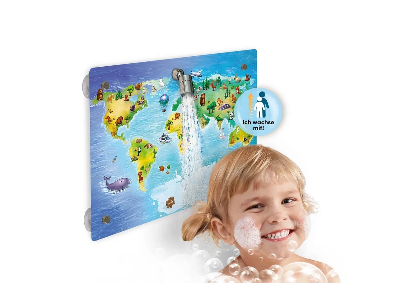 fredis Duscharmatur Kinder-Dusche Weltkarte Motiv - Bild 2