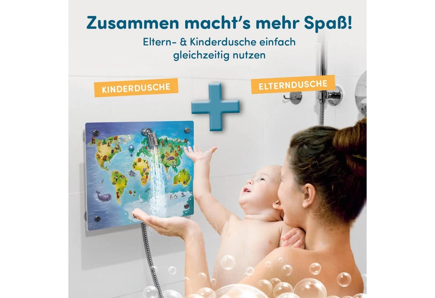 fredis Duscharmatur Kinder-Dusche Weltkarte Motiv - Bild 3