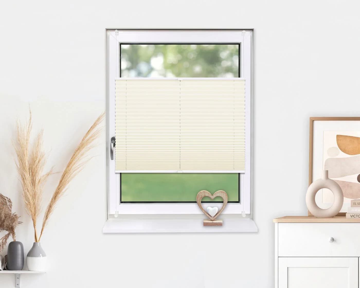 Deco-Raum Plissee Basic Blickdicht Klemmfix Vanille - Bild 2