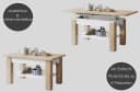 designimpex Couchtisch Astoria Eiche Artisan Anthrazit höhenverstellbar Bild 3