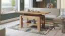 designimpex Couchtisch Astoria Eiche Gold höhenverstellbar ausziehbar Bild 1