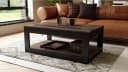 designimpex Couchtisch Lusso aufklappbar Eiche dunkel Schwarz Bild 1