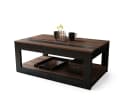designimpex Couchtisch Lusso aufklappbar Eiche dunkel Schwarz Bild 2