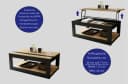 designimpex Couchtisch Lusso aufklappbar Eiche dunkel Schwarz Bild 3