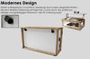 designimpex Couchtisch Lusso aufklappbar Eiche dunkel Schwarz Bild 5