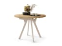 designimpex Esstisch Almo rund ausziehbar Beige Bild 2