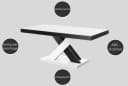 designimpex Couchtisch XLU-888 Weiß Hochglanz Bild 3