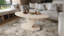 designimpex Couchtisch Lova Oval Beige Moderner Sofatisch Bild 1