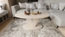 designimpex Couchtisch Lova Oval Beige Moderner Sofatisch Bild 3