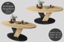designimpex Couchtisch Lova Oval Beige Moderner Sofatisch Bild 4