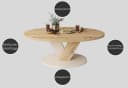designimpex Couchtisch Lova Oval Beige Moderner Sofatisch Bild 5