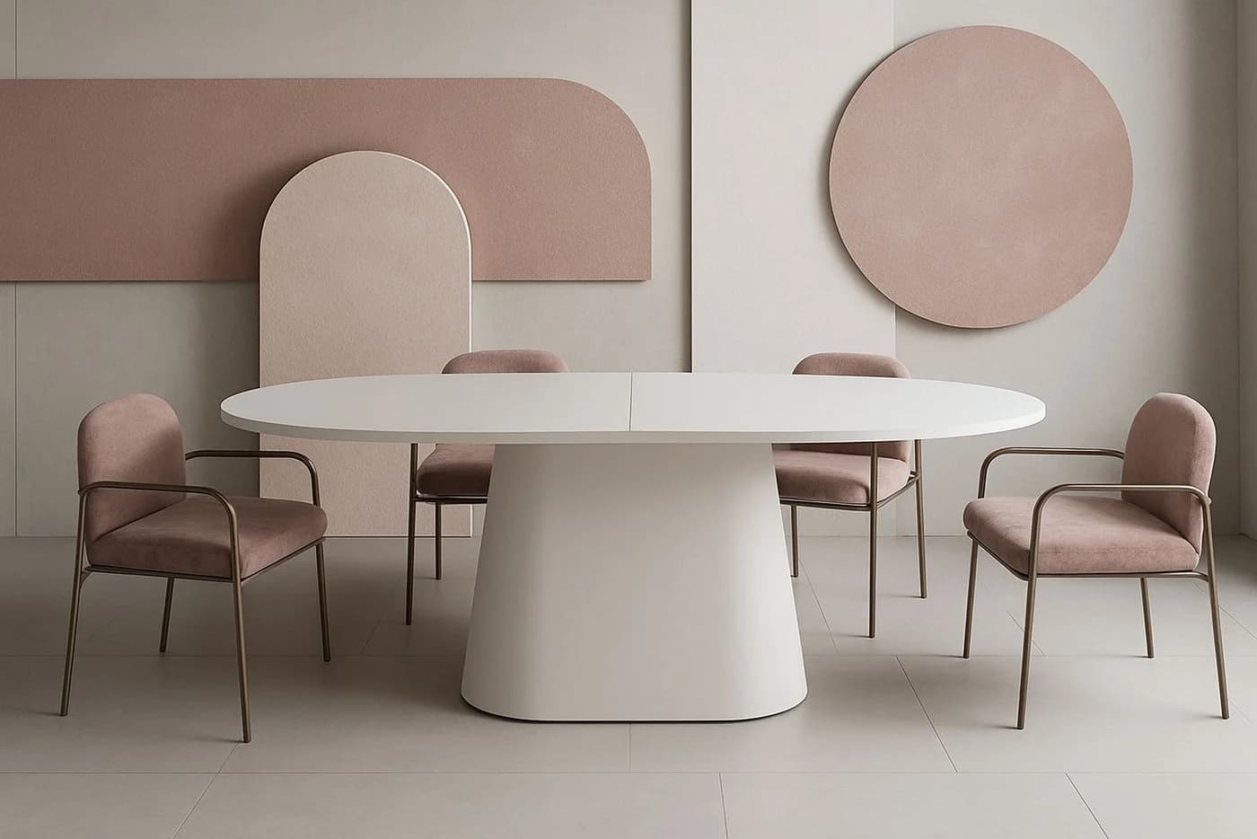 designimpex Esstisch Cremona ausziehbar weiß supermatt