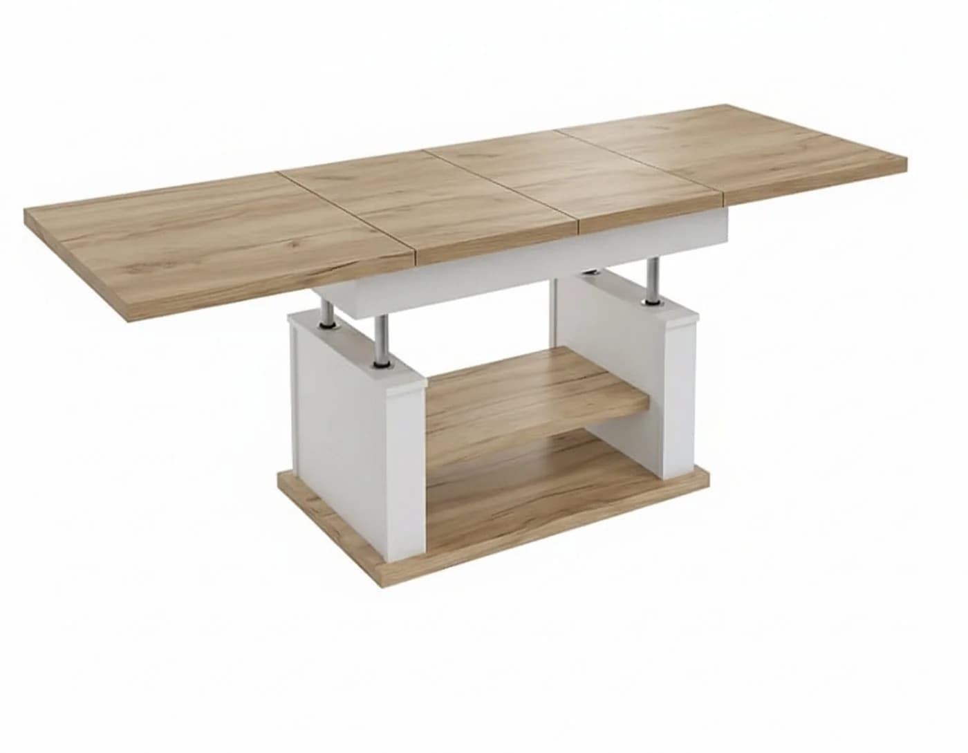designimpex Couchtisch DA-666 höhenverstellbar ausziehbar 120/200 cm - Bild 2