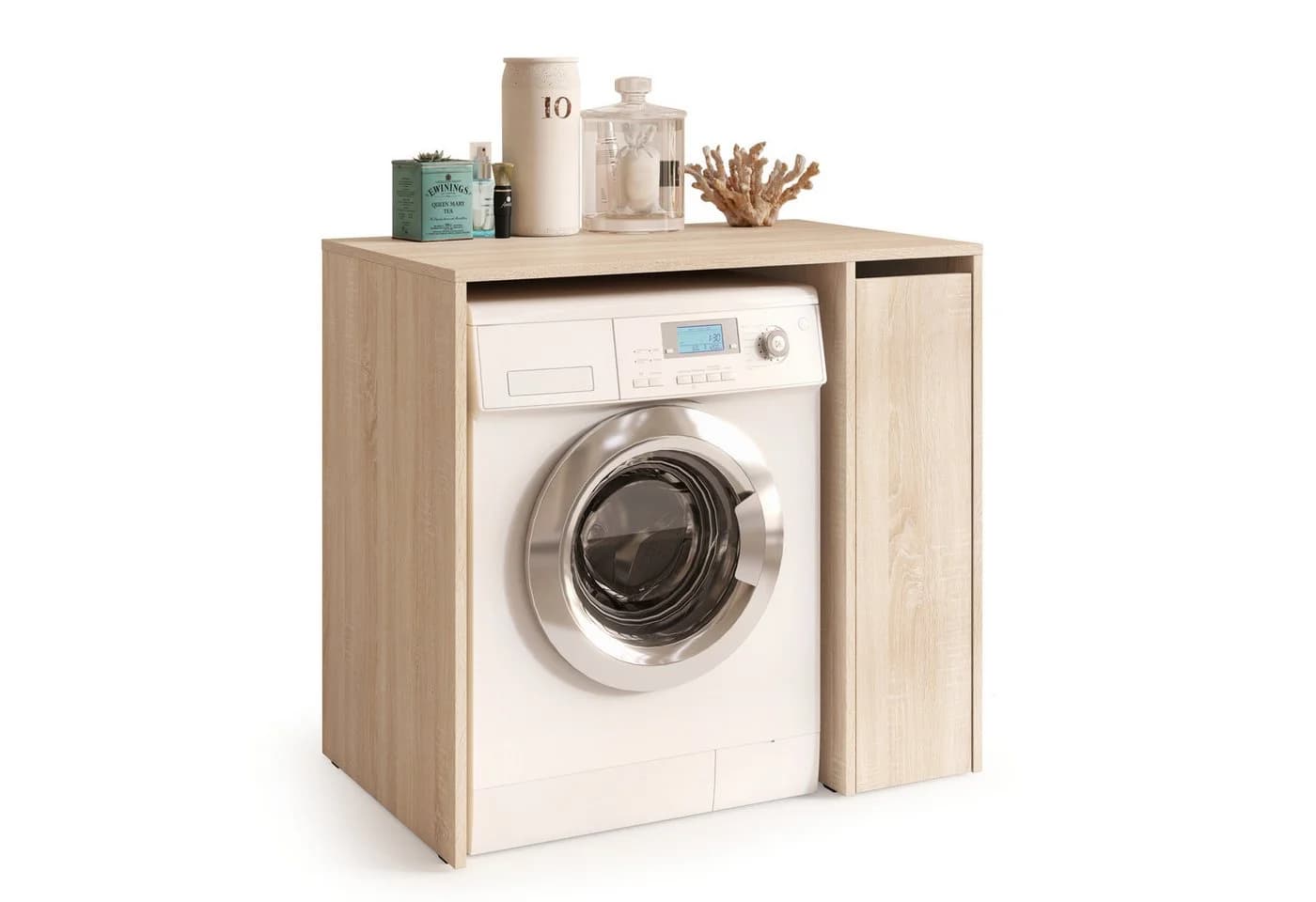 designimpex Waschmaschinenschrank Carl Svensson W-222 Beige - Bild 2